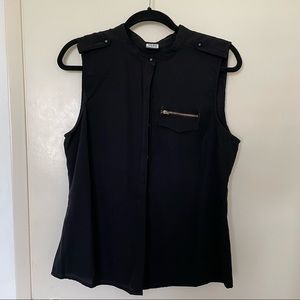 Vero Moda Sleeveless button down in black size L